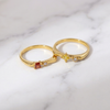 Ines stone ring set (2 pieces)