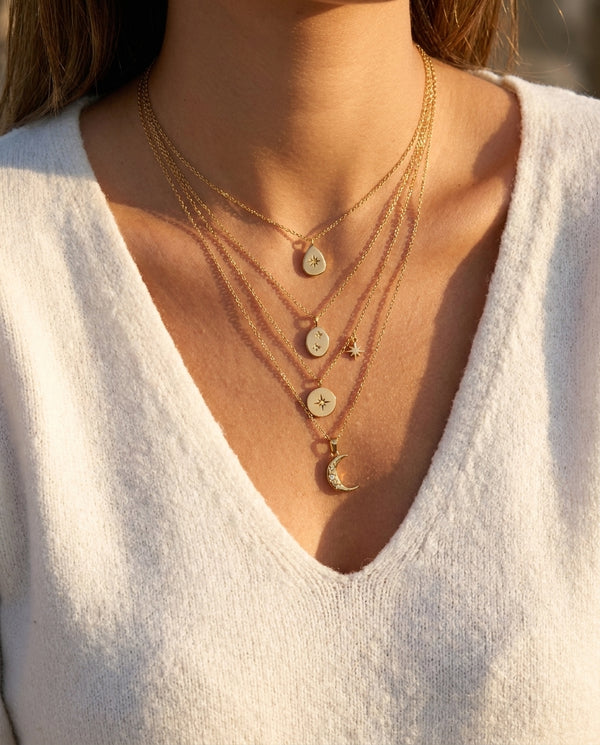 Isla charm necklace worn