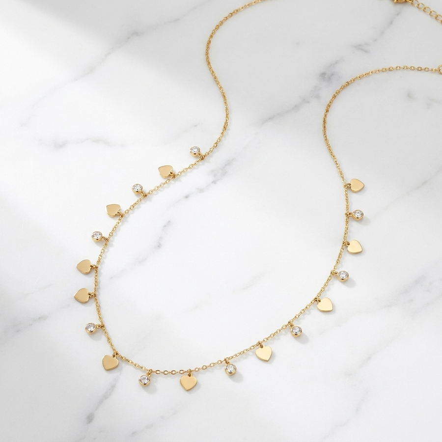 Romy heart charm necklace